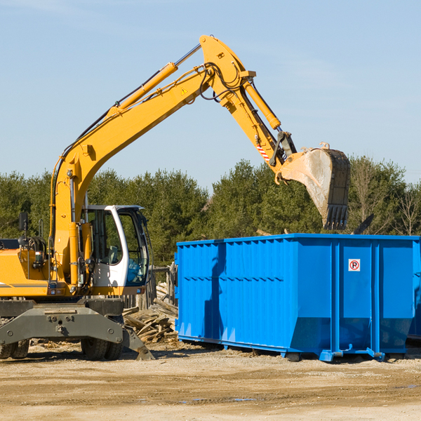 what size residential dumpster rentals are available in Oak Hill KS